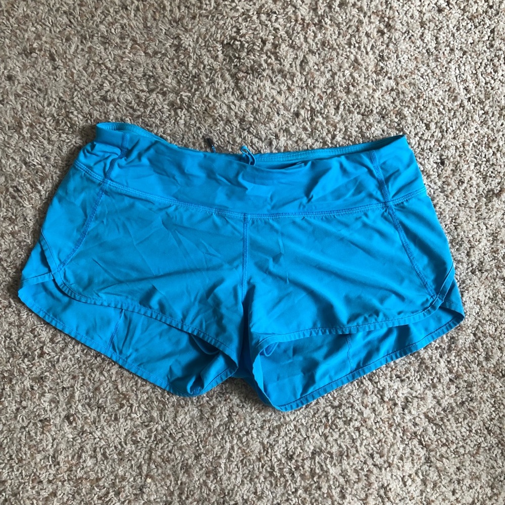 Lululemon Blue Speed Up Shorts 4”